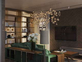 Дизайн частных апартаментов в Москве, ICON DESIGN STUDIO ICON DESIGN STUDIO Classic style living room