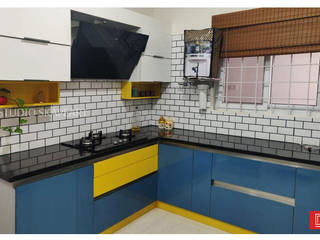 2BHK in Bangalore, Studio Skapeart Studio Skapeart Modern kitchen Plywood