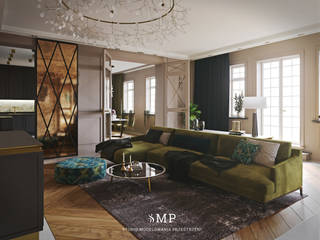apartament w kamienicy, Studio Modelowania Przestrzeni Studio Modelowania Przestrzeni Modern living room