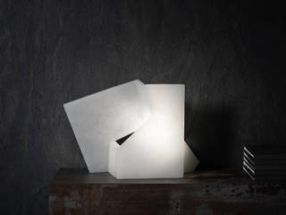 Fold Lamp, Techxture Techxture Salas de estar minimalistas Vidro