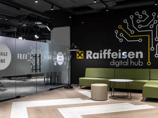 Офис Raiffeisen Bank Aval, Partner Design Partner Design Espaços comerciais