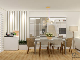 Sala de Estar e Jantar, JB Interiores JB Interiores Modern dining room