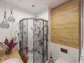 Salon i łazienka w stylu skandynawskim, Pora na wnętrze Pora na wnętrze Phòng tắm phong cách Bắc Âu