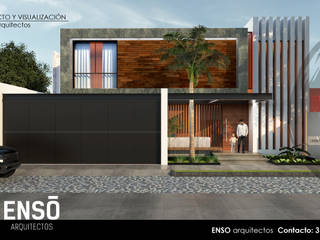 PROYECTO CASA HABITACION "SANTANDER", Enso Arquitectos Enso Arquitectos 모던스타일 주택