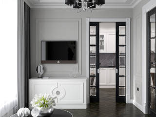 ЖК «Балтийская жемчужина», Wide Design Group Wide Design Group Гостиная в классическом стиле Серый