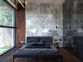 Проект дома в Красноадаре, bait.INTERIOR bait.INTERIOR Minimalist bedroom Stone