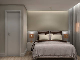Projeto para Reforma de Apartamento, SCK Arquitetos SCK Arquitetos 小さな寝室