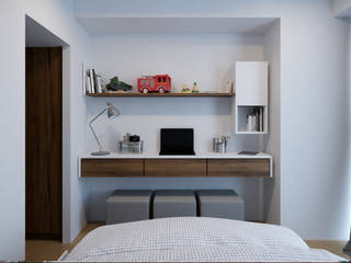 Proyecto Departamento AVENUE POLANCO, EA ARCHITECTURE & FURNITURE EA ARCHITECTURE & FURNITURE Habitaciones de estilo minimalista Madera Acabado en madera