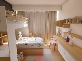 Proyecto Departamento AVENUE POLANCO, EA ARCHITECTURE & FURNITURE EA ARCHITECTURE & FURNITURE Habitaciones para niños de estilo minimalista Madera Acabado en madera