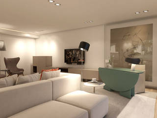 Apartamento T2, Miraflores, Cena d'Arte Cena d'Arte 现代客厅設計點子、靈感 & 圖片