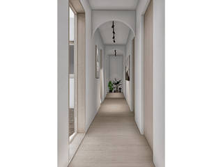 Vivienda 21, ARQTICO Studio ARQTICO Studio Modern Corridor, Hallway and Staircase