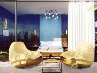 Dolomites Custom Bedroom and Terrace, Mario Bernaudo Mario Bernaudo ระเบียง, นอกชาน หิน