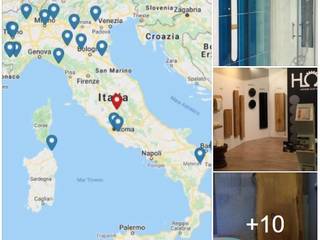 DOVE TROVI I PRODOTTI HOM - Mappa punti vendita Italia, HOM WARM HOM WARM Baños de estilo moderno