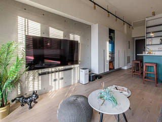 MSBT 幔室布緹 Minimalist living room Concrete White