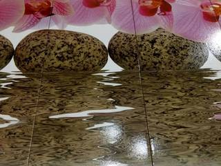 Панно керамическое - Орхидеи и камни - Производство и продажа фотоплитки от Pavlin Art, Pavlin Art Pavlin Art Muren & vloeren Tegels