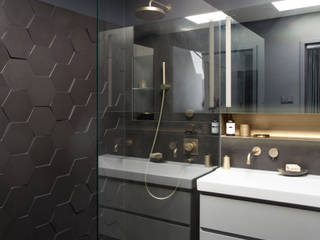 Penthouse Berlin- Friedrichshain, Kempfer- Raumkonzepte Kempfer- Raumkonzepte Modern bathroom