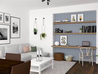 Interiorismo Vivienda La Salle, Rediarq Interiorismo Rediarq Interiorismo Scandinavian style living room