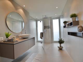 Attika Maisonette Wohnung Neubau, Select Living Interiors Select Living Interiors Modern Bathroom Tiles Beige