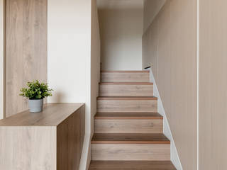 悠然, 八寶空間美學| BABODESIGN 八寶空間美學| BABODESIGN Minimalist corridor, hallway & stairs