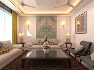 APPARTMENT INTERIORS, Manchitra Design Studio Manchitra Design Studio Salones de estilo moderno