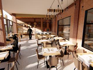 TRATTORIA NOSTRA CHOCO, A41 Estudio C.A. A41 Estudio C.A. Коммерческие помещения Кирпичи