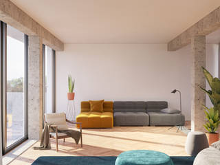 Warm living, Nube Architetture Nube Architetture Salones de estilo minimalista