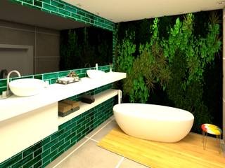 wc , Simone Alves / DE SIGN Simone Alves / DE SIGN Modern Bathroom Green