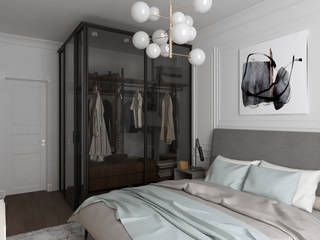 Спальня в квартире на ул. Тверская (Москва), Locos Locos Phòng thay đồ phong cách kinh điển Ly