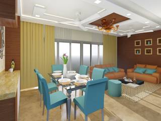 Interiors for Agarwal Family, Art My Space Art My Space Modern living room
