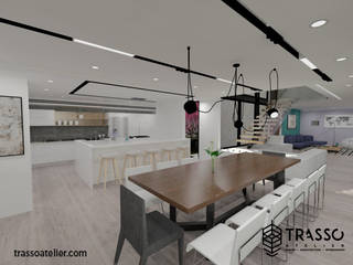 CASA LIRIOS, TRASSO ATELIER TRASSO ATELIER Modern dining room