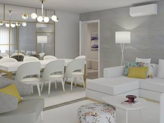 Projeto 3D - Apartamento Montijo, Ana Andrade - Design de Interiores Ana Andrade - Design de Interiores Modern Dining Room