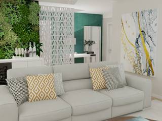 Projeto 3D - Apartamento Montijo, Ana Andrade - Design de Interiores Ana Andrade - Design de Interiores Living room