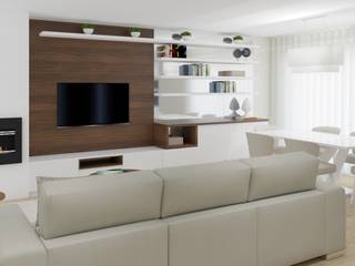 Projeto 3D - Apartamento Montijo, Ana Andrade - Design de Interiores Ana Andrade - Design de Interiores Salas de estar modernas