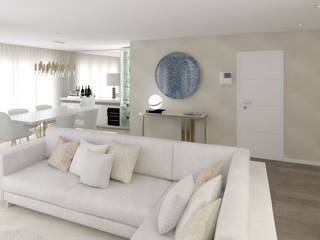 Projeto 3D - Moradia Seixal, Ana Andrade - Design de Interiores Ana Andrade - Design de Interiores Salas de estar modernas