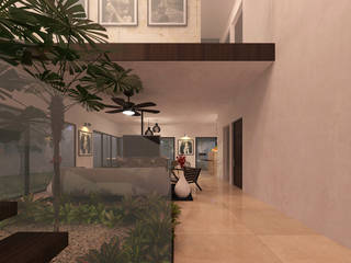 Diseño de residencia Chichí Suárez, Mérida, Yucatán., Contexto Arquitectura Contexto Arquitectura Modern living room Concrete