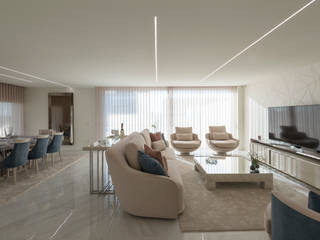 Moradia Canidelo, Jota Barbosa Interiors Jota Barbosa Interiors Living room