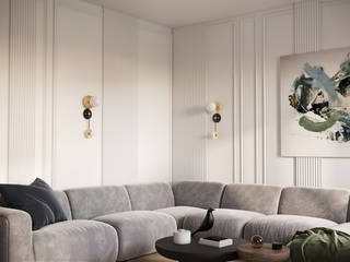 Clarity&Pure, COLLAGE.STUDIO COLLAGE.STUDIO Classic style living room