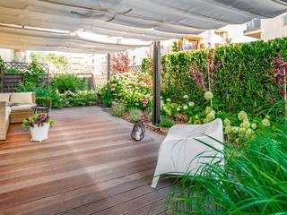 gród na parterze, Miejskie Ziele Miejskie Ziele Balcones y terrazas de estilo moderno