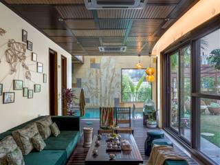 Indoor-Outdoor Villa, Art Space Design studio Art Space Design studio غرفة المعيشة