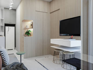 Flat Moema, São Paulo - SP , Amii Arquitetura Amii Arquitetura ห้องสันทนาการ