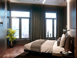 Интерьер квартиры в стиле минимализм, Архитектурная мастерская ТТ Архитектурная мастерская ТТ Small bedroom Wood Wood effect