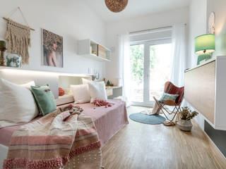 Cozy Space, Cornelia Augustin Home Staging Cornelia Augustin Home Staging Nowoczesna sypialnia