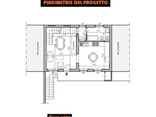 Proposta di progetto per ristrutturazione di casa unifamiliare e frazionamento in due unità immobiliari a Galliate (NO), Eleonora Pinelli Architetto Iunior Eleonora Pinelli Architetto Iunior บ้านและที่อยู่อาศัย