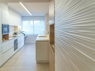 Reforma de entrada, cocina, sala d'estar y comedor, HD Arquitectura d'interiors HD Arquitectura d'interiors Built-in kitchens