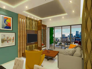 2Bhk Interiors , Core Design Core Design غرفة المعيشة