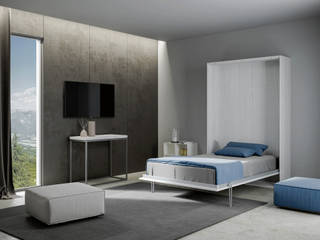 Kentaro, il letto a scomparsa, itamoby itamoby Small bedroom Wood Wood effect
