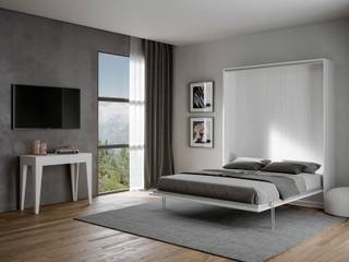 Kentaro, il letto a scomparsa, itamoby itamoby Small bedroom Wood Wood effect