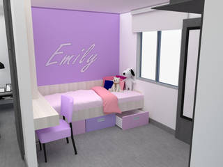 Diseño Apartamento piso 12 Madelena, PyH Diseño y Construcción PyH Diseño y Construcción Girls Bedroom