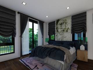 บ้านจัดสรร อุทัยธานี, No.13 Design No.13 Design Camera da letto eclettica