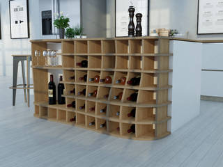Küchenregale, form.bar form.bar Кухня в стиле модерн Изделия из древесины Прозрачный